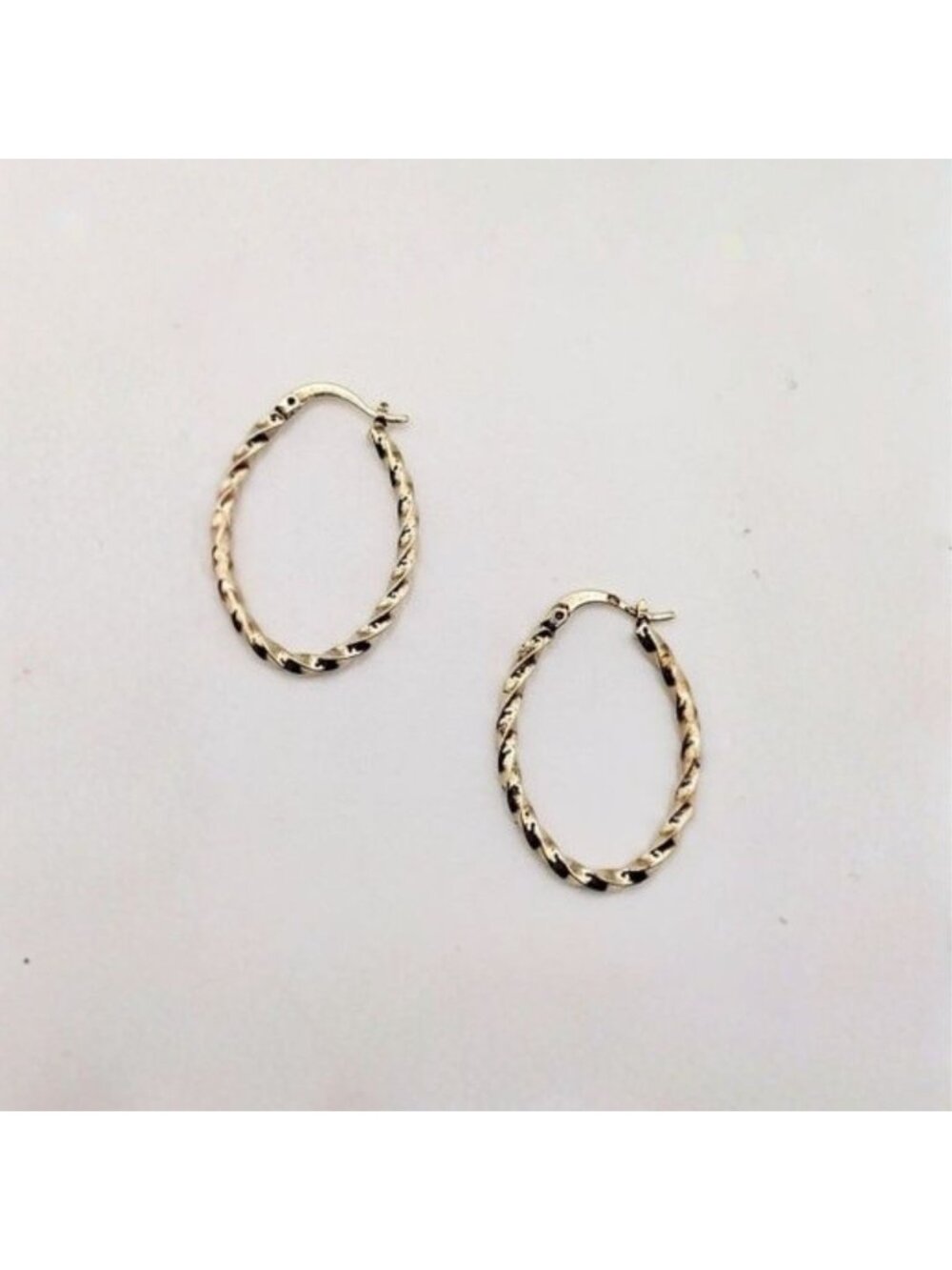 Gold Over Sterling Silver Twisted Hoop Earrings